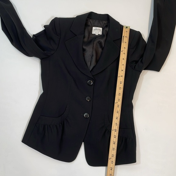 Armani Colllezioni Collection Suit Jacket Coat Size 4 Black . - Picture 7 of 10